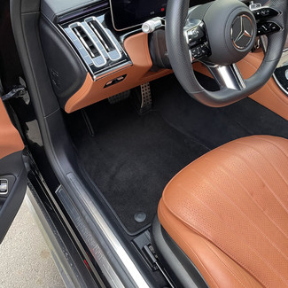 Ворсовые коврики на Mercedes S (W223, V223) 2020 - 2025 в Ярославле